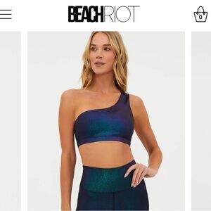 NWOT Beach Riot Ella Top Shadow Shimmer Size Large